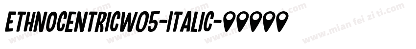 EthnocentricW05-Italic字体转换