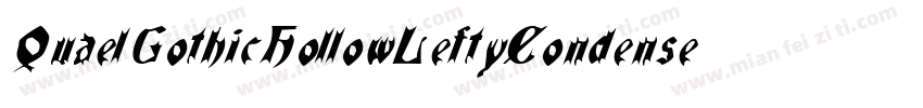 QuaelGothicHollowLeftyCondensed字体转换