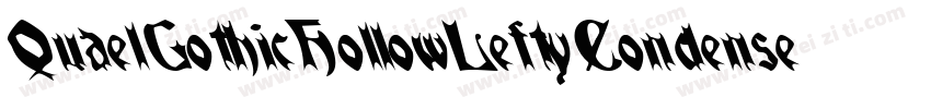 QuaelGothicHollowLeftyCondensed字体转换