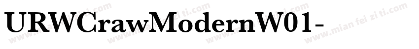 URWCrawModernW01字体转换