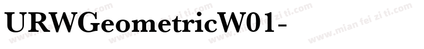 URWGeometricW01字体转换