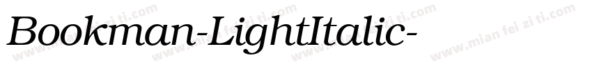 Bookman-LightItalic字体转换