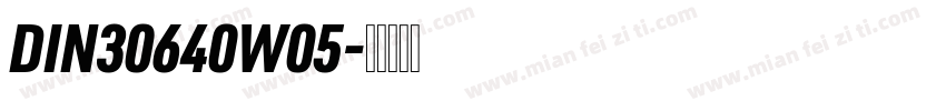 DIN30640W05字体转换