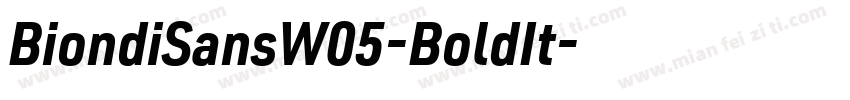 BiondiSansW05-BoldIt字体转换