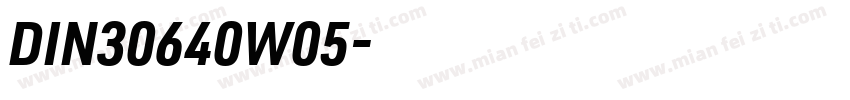 DIN30640W05字体转换