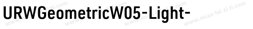 URWGeometricW05-Light字体转换