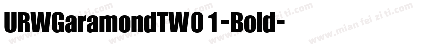 URWGaramondTW01-Bold字体转换