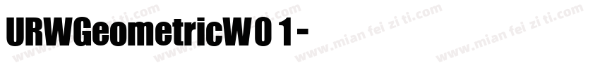 URWGeometricW01字体转换