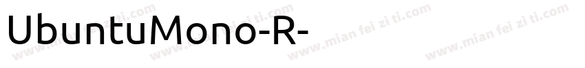 UbuntuMono-R字体转换
