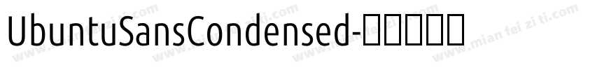 UbuntuSansCondensed字体转换