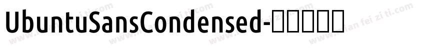 UbuntuSansCondensed字体转换