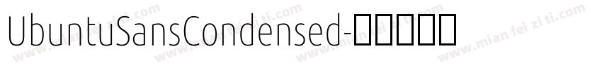 UbuntuSansCondensed字体转换