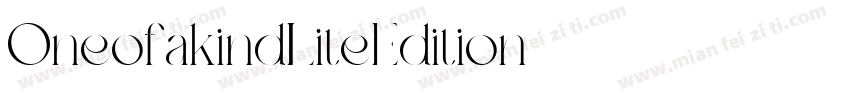 OneofakindLiteEdition字体转换
