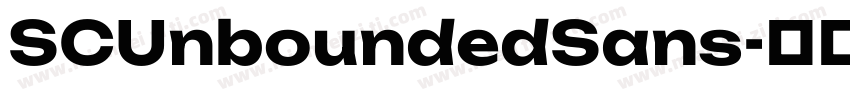 SCUnboundedSans字体转换