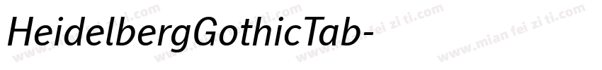 HeidelbergGothicTab字体转换