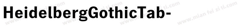HeidelbergGothicTab字体转换