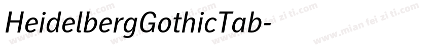 HeidelbergGothicTab字体转换
