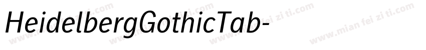 HeidelbergGothicTab字体转换