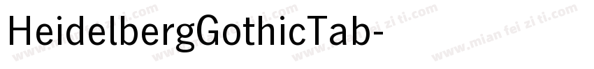 HeidelbergGothicTab字体转换