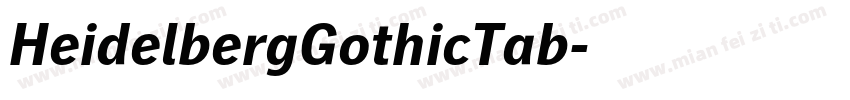 HeidelbergGothicTab字体转换