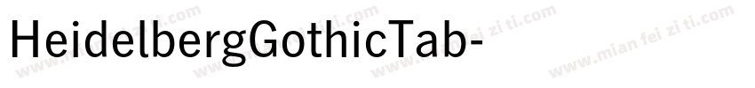 HeidelbergGothicTab字体转换
