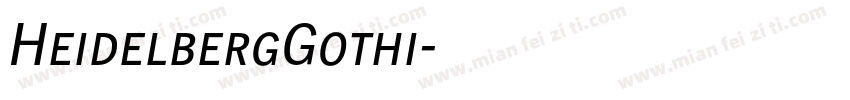 HeidelbergGothi字体转换