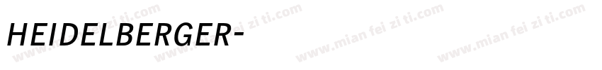 heidelberger字体转换