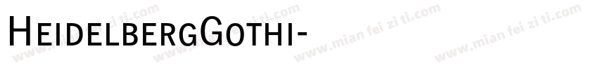 HeidelbergGothi字体转换
