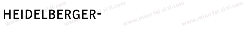 heidelberger字体转换