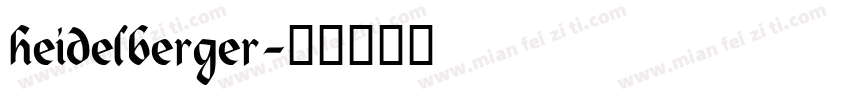 heidelberger字体转换