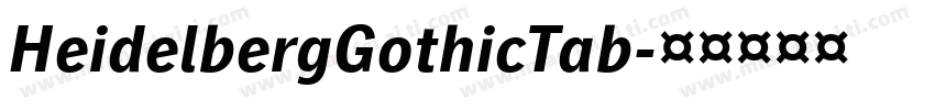 HeidelbergGothicTab字体转换