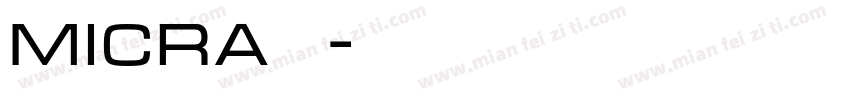 micra粗体字体转换