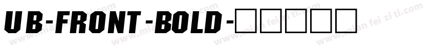 UB-Front-Bold字体转换