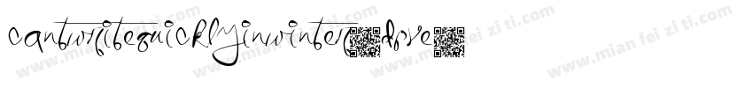 CantWriteQuicklyInWinter-DpVE字体转换