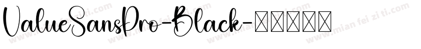 ValueSansPro-Black字体转换