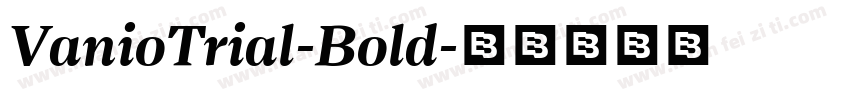VanioTrial-Bold字体转换
