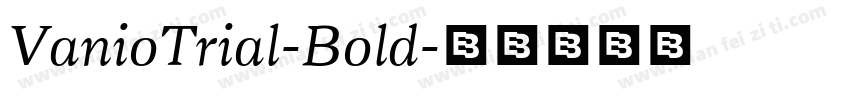 VanioTrial-Bold字体转换