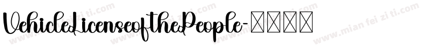 VehicleLicenseofthePeople字体转换