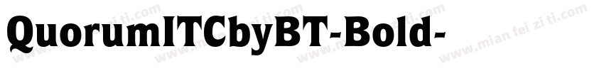 QuorumITCbyBT-Bold字体转换