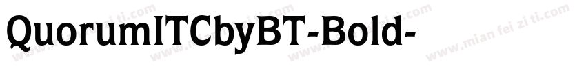 QuorumITCbyBT-Bold字体转换