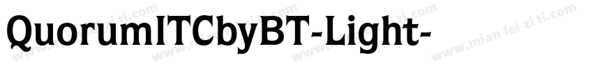 QuorumITCbyBT-Light字体转换