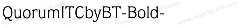 QuorumITCbyBT-Bold字体转换