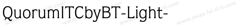 QuorumITCbyBT-Light字体转换