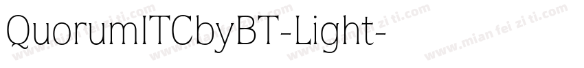 QuorumITCbyBT-Light字体转换