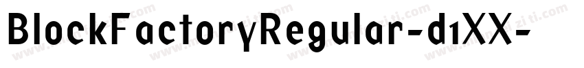 BlockFactoryRegular-d1XX字体转换