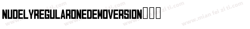 NudelyRegularOneDemoVersion字体转换