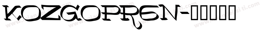 KOZGOPR6N字体转换