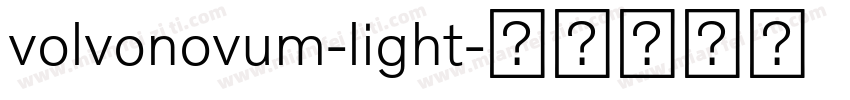volvonovum-light字体转换