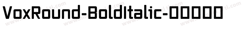 VoxRound-BoldItalic字体转换