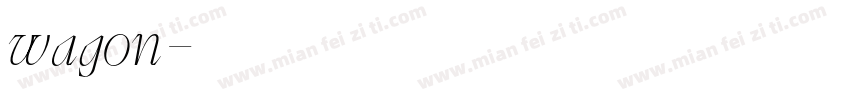 wagon字体转换